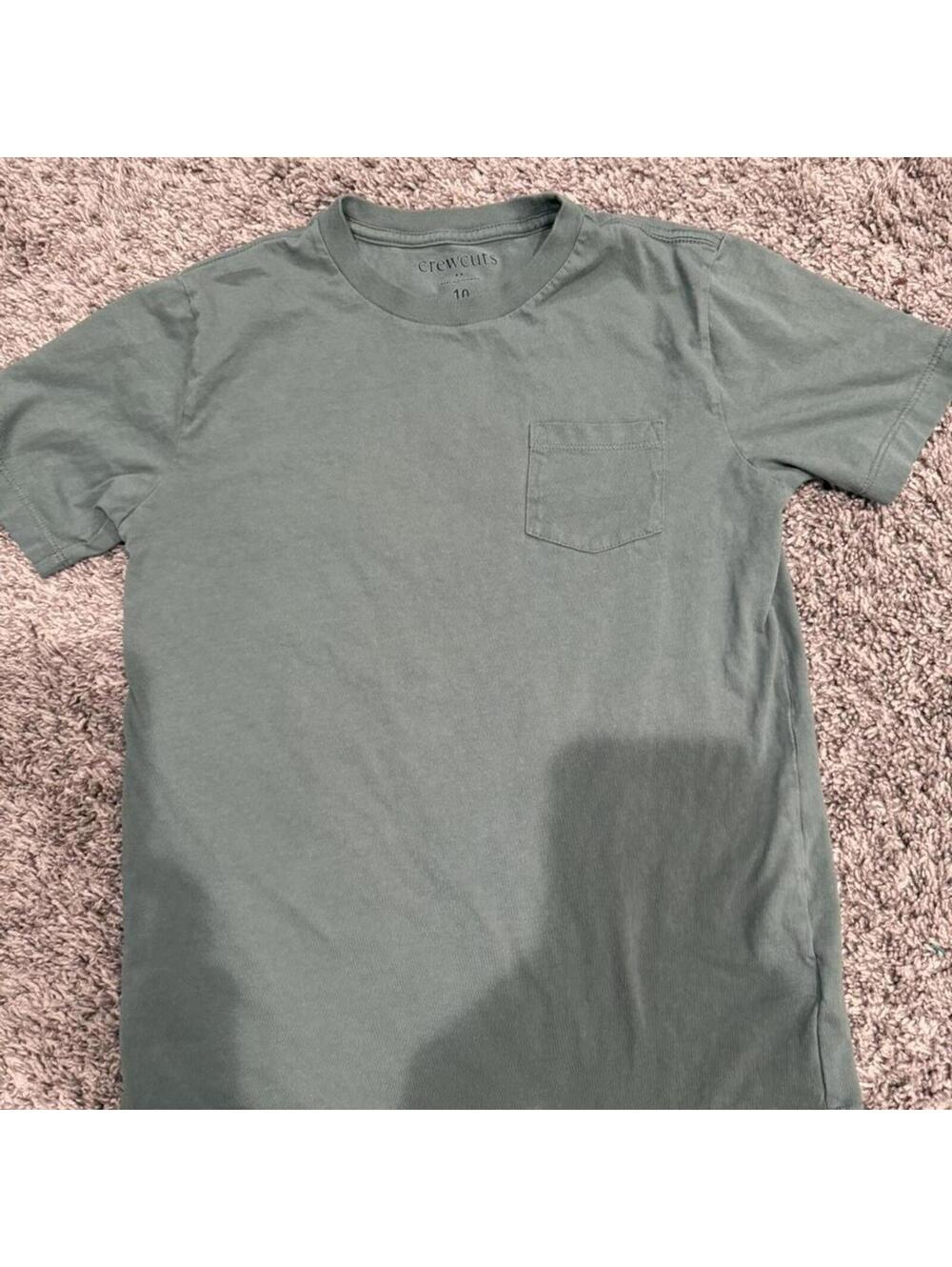 Crewcuts Boys' Green Pocket T-Shirt Size 10